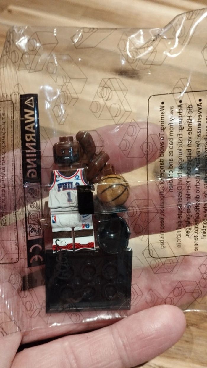 Personnage type Lego basketball NBA neuf James Harden Philadelphia sixers