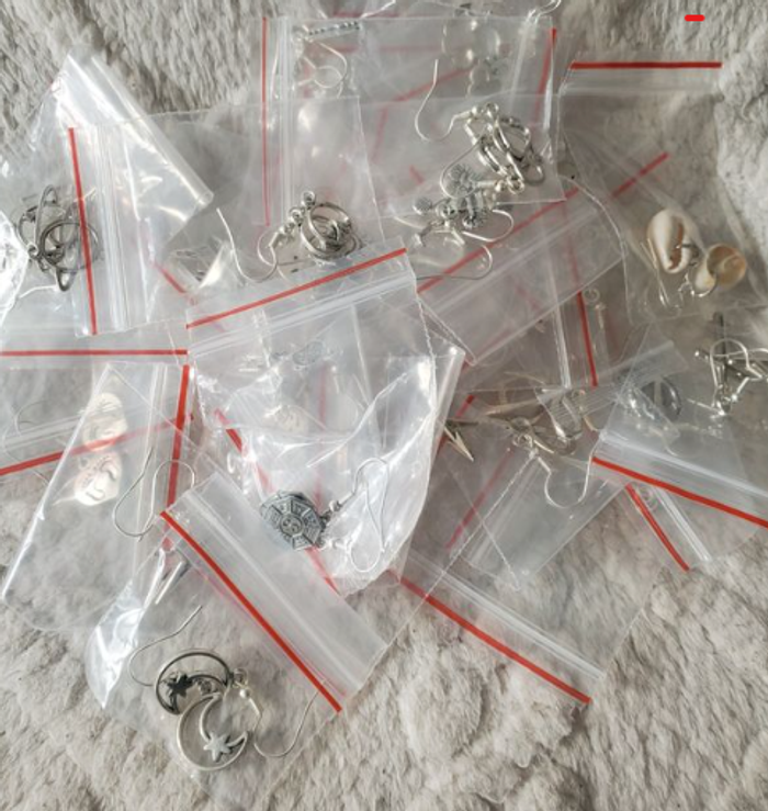 💎Lot de 10 paires de boucles d'oreilles pendante en Acier inoxydable argenté pour 6€