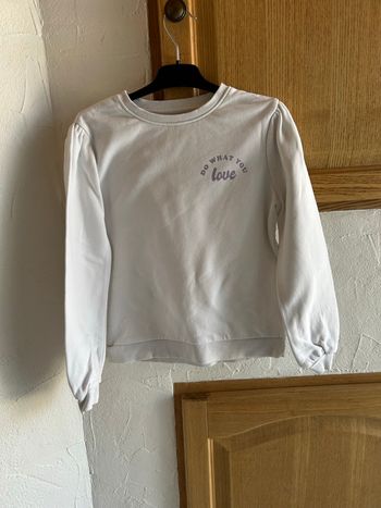 Sweat blanc Kiabi - taille 10 ans 