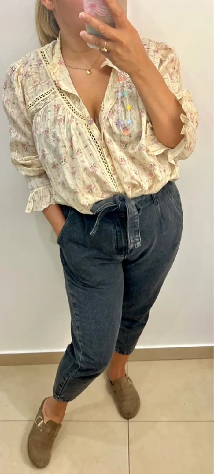 Chemise romantique Haby  Ba&sh taille 40 - photo numéro 3