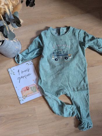 Pyjama velours Kiabi 9 mois