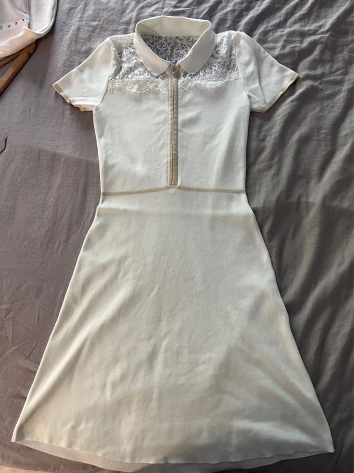 Robe polo blanche et dorée Morgan TS - photo numéro 3
