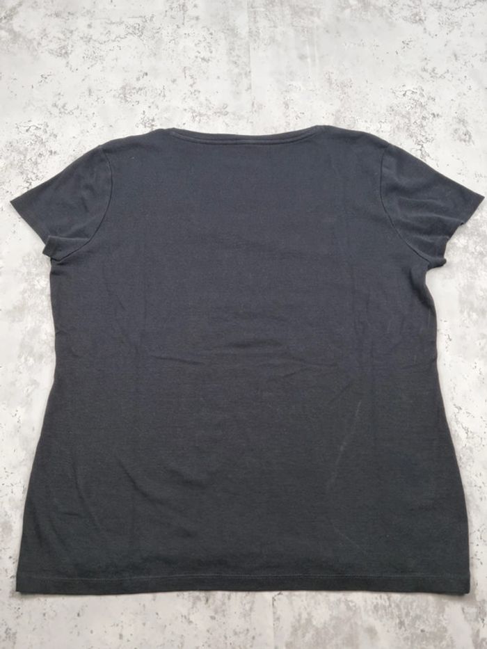 T-shirt col V Tommy Hilfiger noir – Taille XL Femme - photo numéro 4