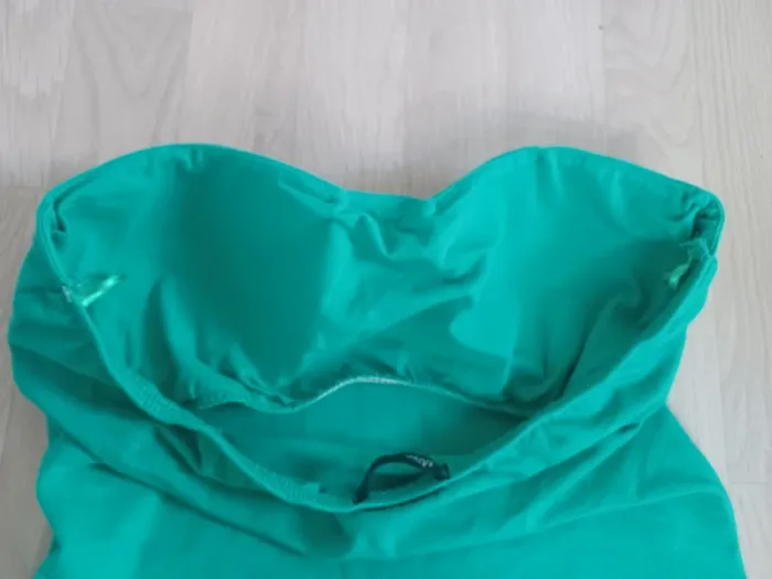 Robe bustier moulante verte mim - photo numéro 5