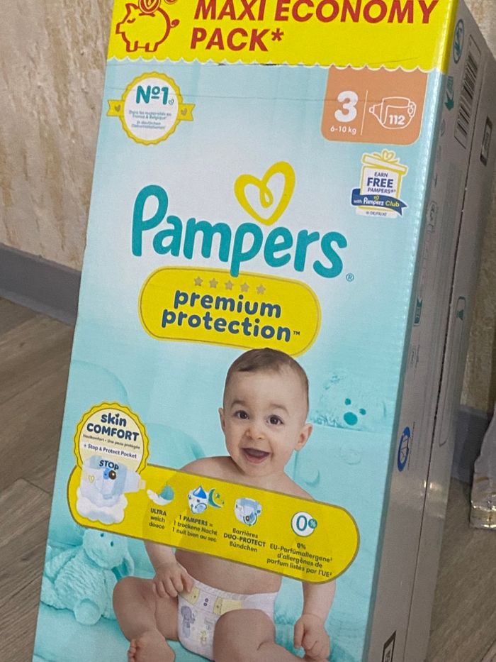 112 couches Pampers taille 3 premuim - photo numéro 2