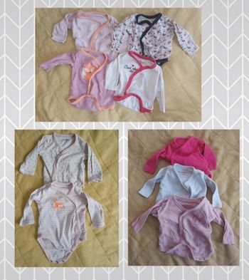 Lot de body fille 1 mois