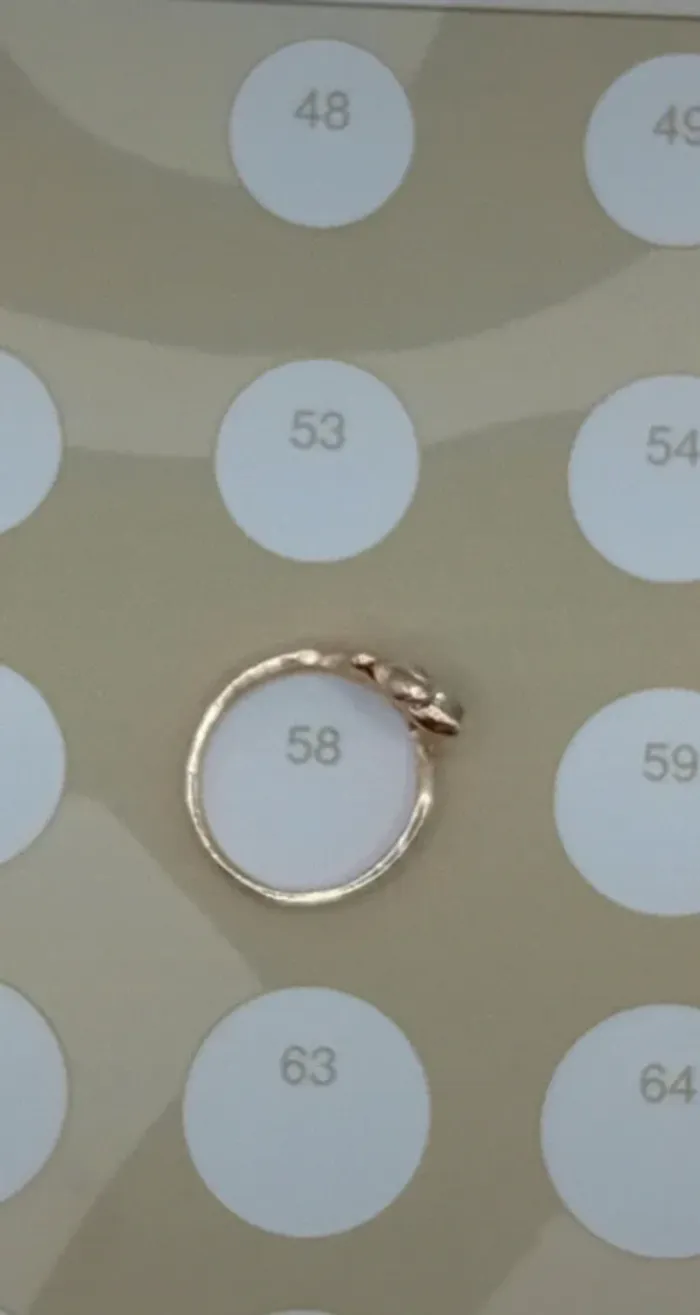 Superbe bague taille 58 en titane couleur or - photo numéro 5