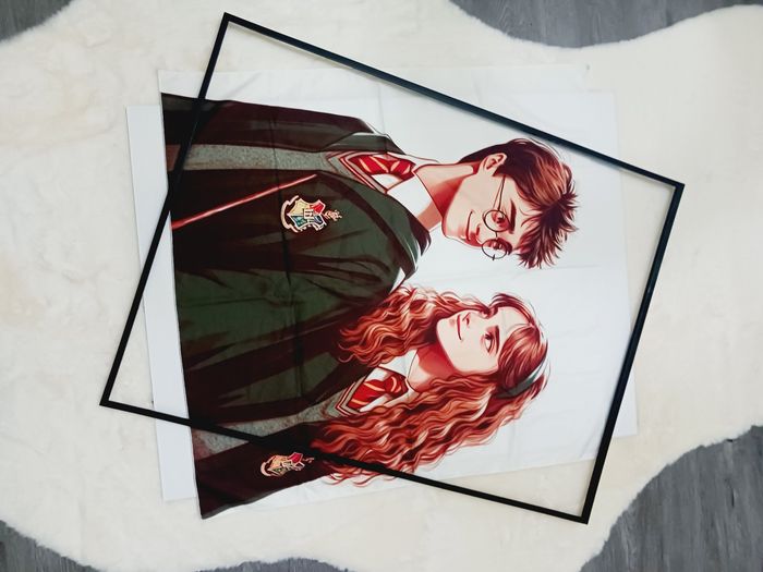 Impression sur toile tissus 70x70 neuf à encadrer - photo numéro 2