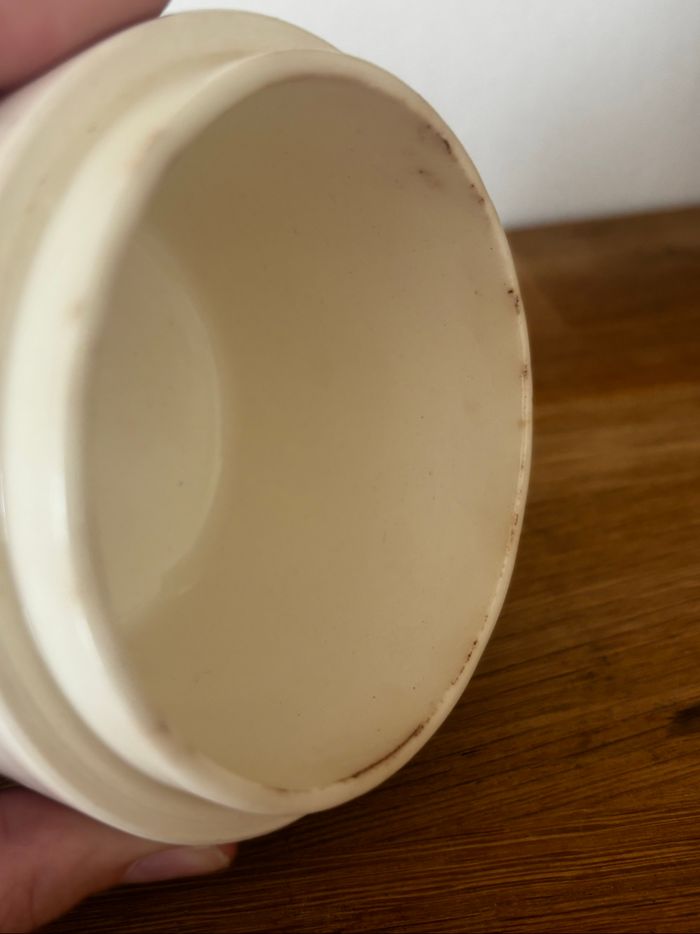 Vintage petit pot bonbonnière motif floral Sarreguemines - photo numéro 5