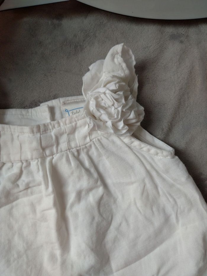 Robe avec petit fleur en tissu à droite Fille 3 mois Cadet Rousselle - photo numéro 4