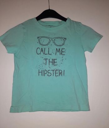 Tee shirt call me the hipster Kiabi taille 6 ans