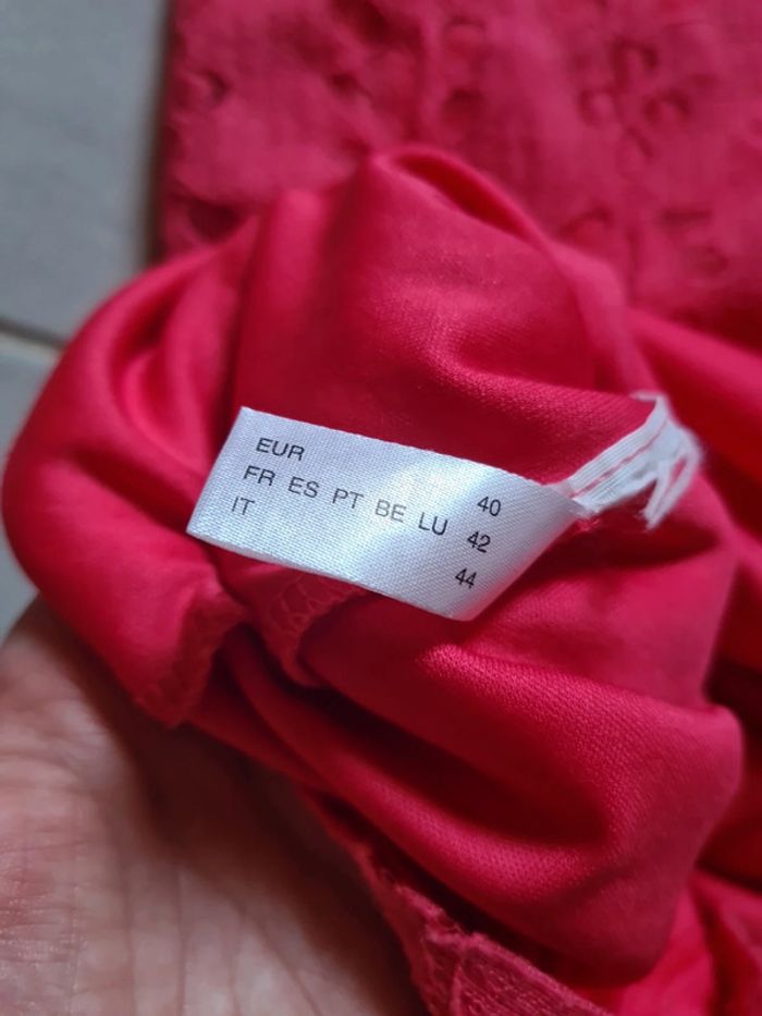 Robe rose dentelle doublée 42 FR - photo numéro 4