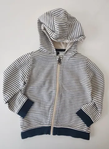 Gilet zippé à capuche manches longues garçon 3 ans