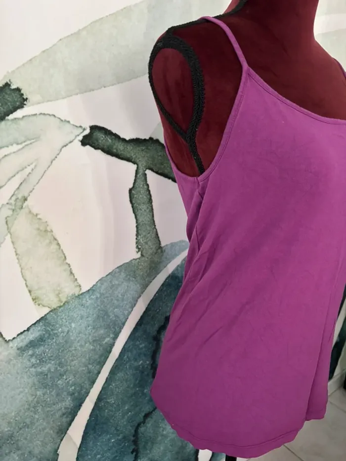 Débardeur femme Esprit violet prune 3XL - photo numéro 3