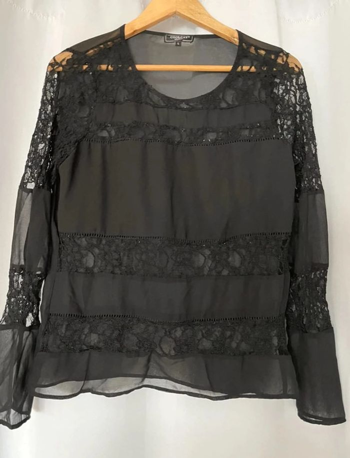 haut transparent dentelle