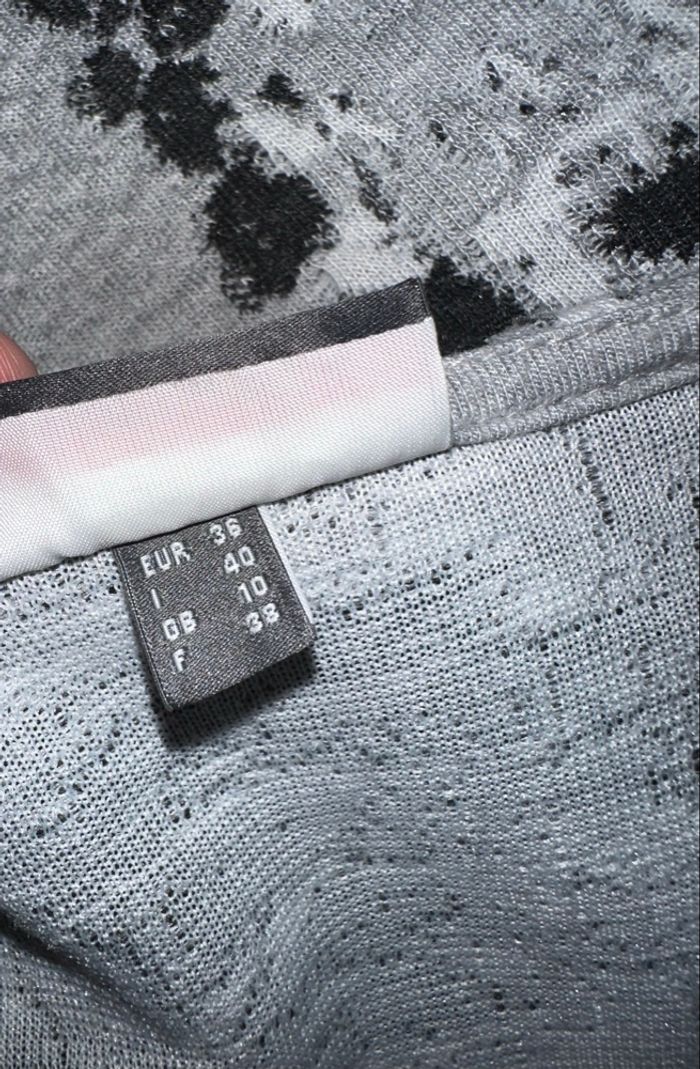 Cardigan polaire tweed gris blanc noir Street One T38 M - photo numéro 7