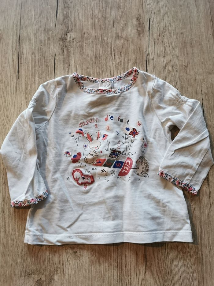 Ensemble rose clair fleuri sergent major 6 mois - photo numéro 4