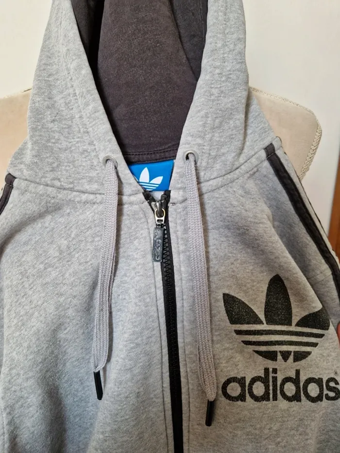 Veste sweat a capuche zip Adidas vintage taille xs - photo numéro 9