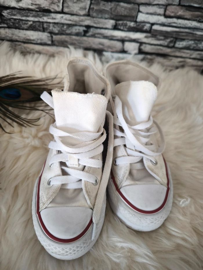 🤍 Superbes converses blanches montantes plateforme pointure 30 🤍 - photo numéro 5