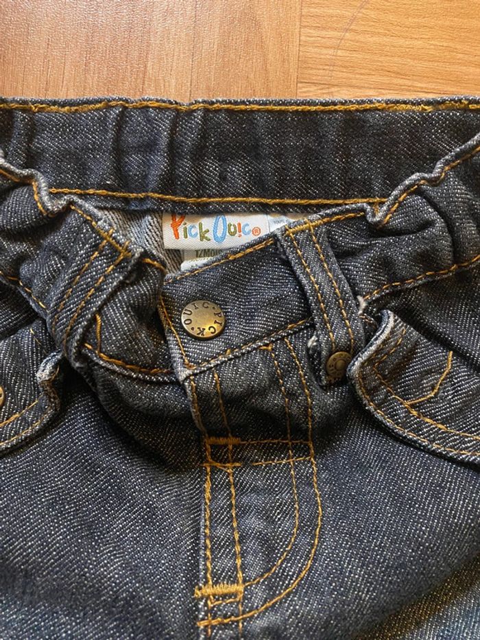 Pantalon jean large patte d’éléphant taille 12 mois vintage Pick Ouic - photo numéro 2