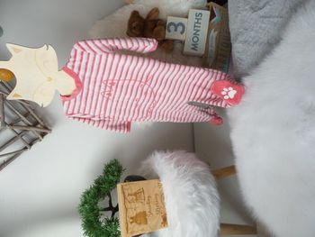 Jolie pyjama velour Losan rayé gris rose 3mois 6mois 60cm fille 