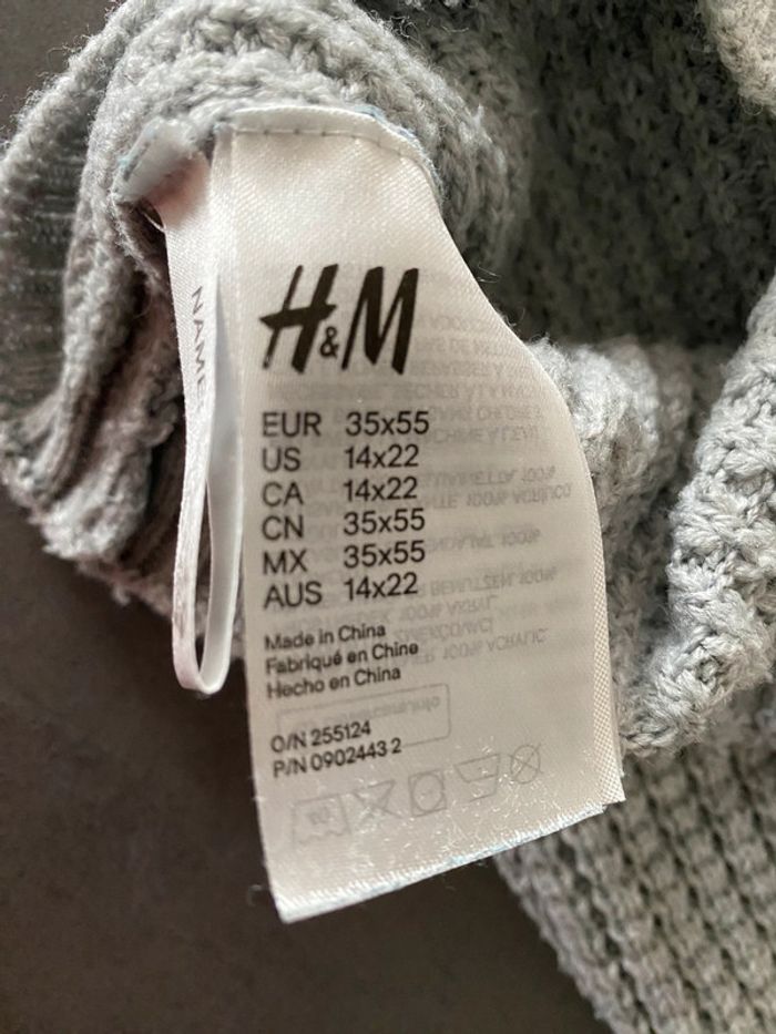 Snood maille gris 35x55cm H&M - photo numéro 3