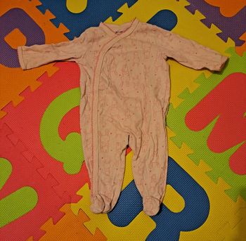 Pyjama léger 1 pièce rose lapin, kiabi, taille 6 mois (63/69 cm)