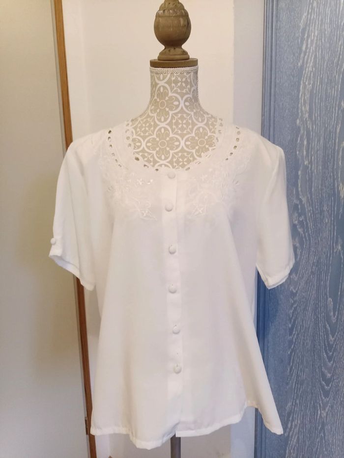Chemisier / blouse femme blanc - photo numéro 2