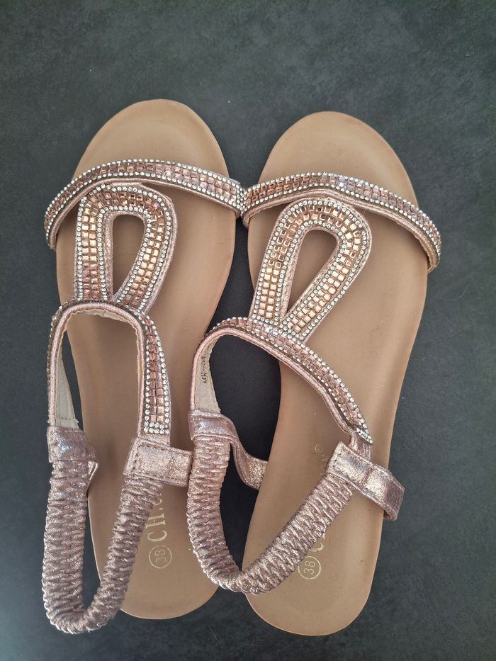 Sandales nu pieds strass 38 neuves - photo numéro 2
