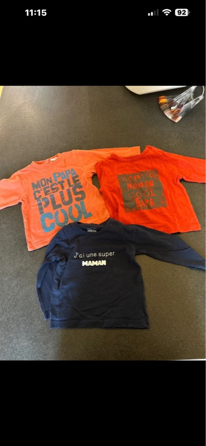 Lot de haut à manches longues