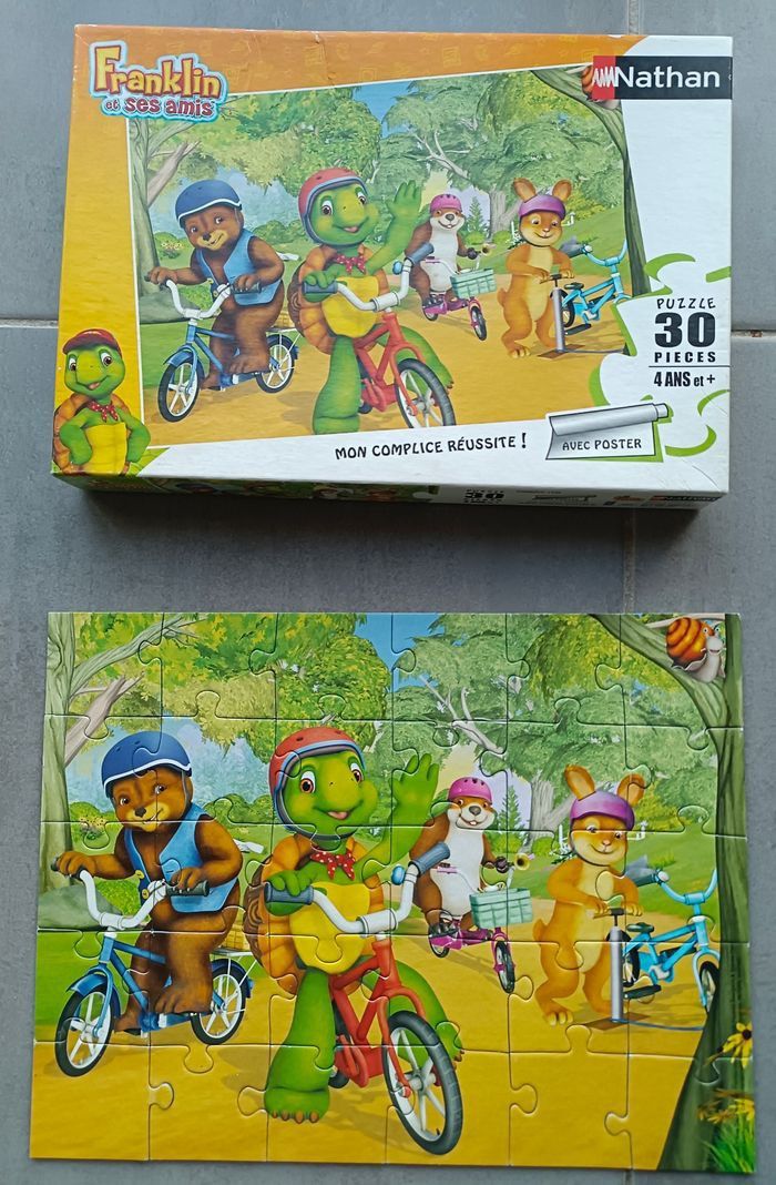 Lot de 3 puzzles Pat'patrouille, Franklin et licorne de Nathan en 30 et 45 pièces - photo numéro 5