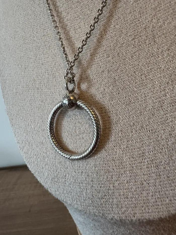 Chaîne Pandora Authentique avec Pendentif O pour charm - photo numéro 3