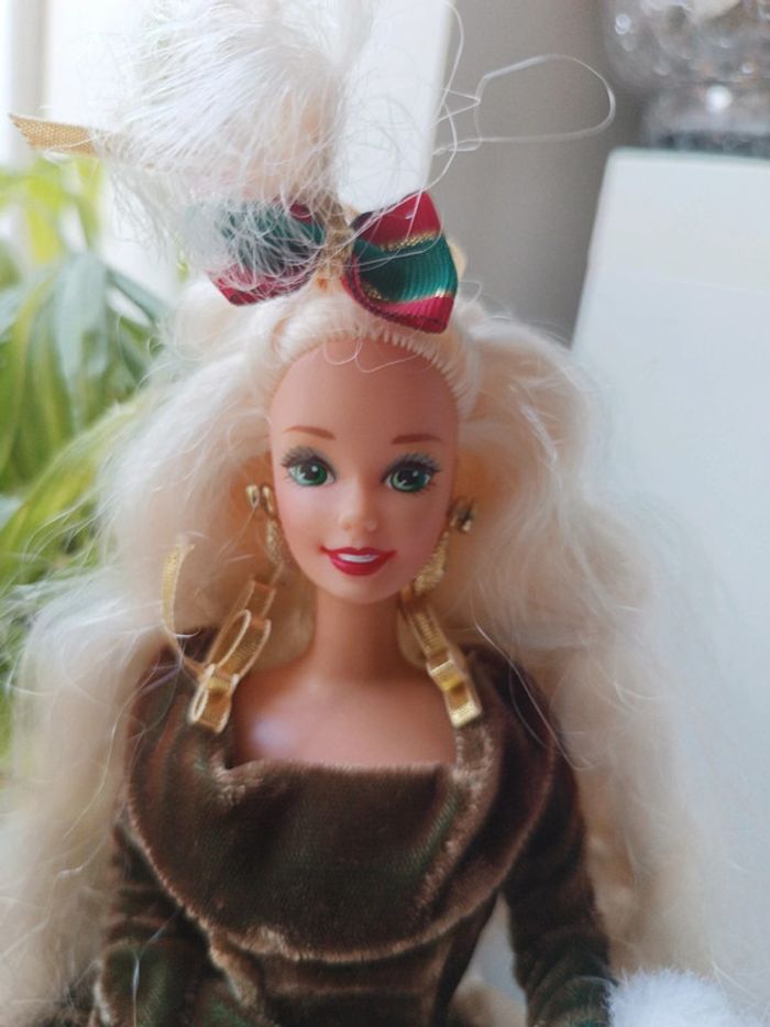 Barbie mattel poupée mannequin doll spécial édition vert green happy holiday 1994 gala vtg - photo numéro 2