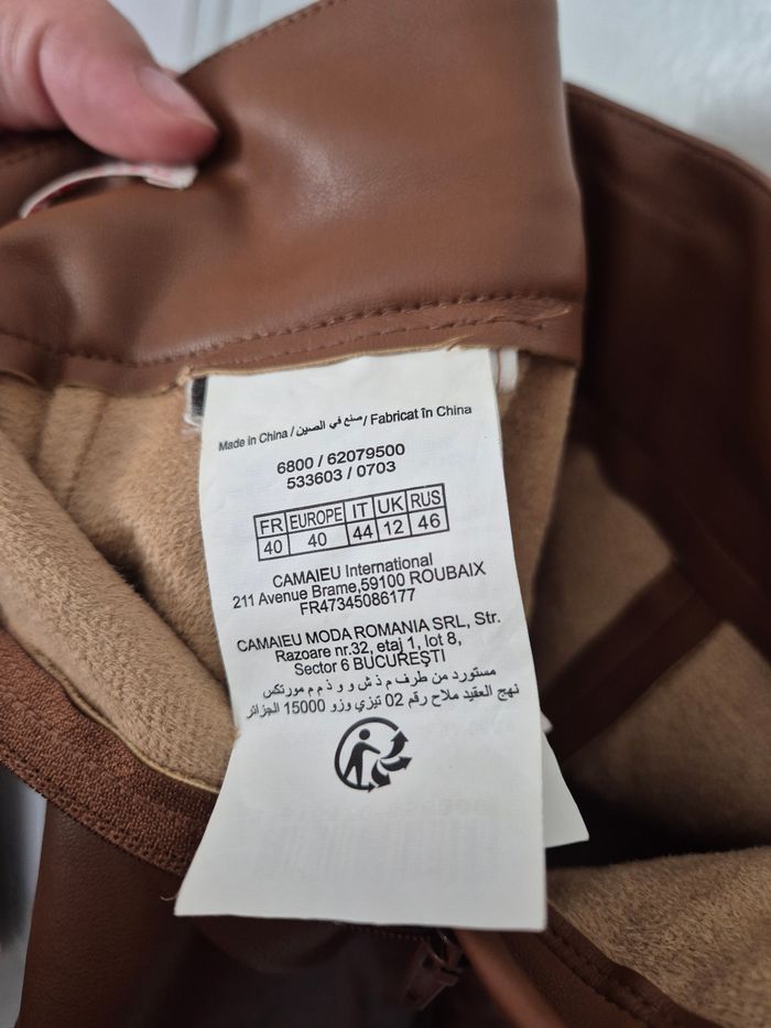 Magnifique jupe marron taille 40 en polyester - photo numéro 4