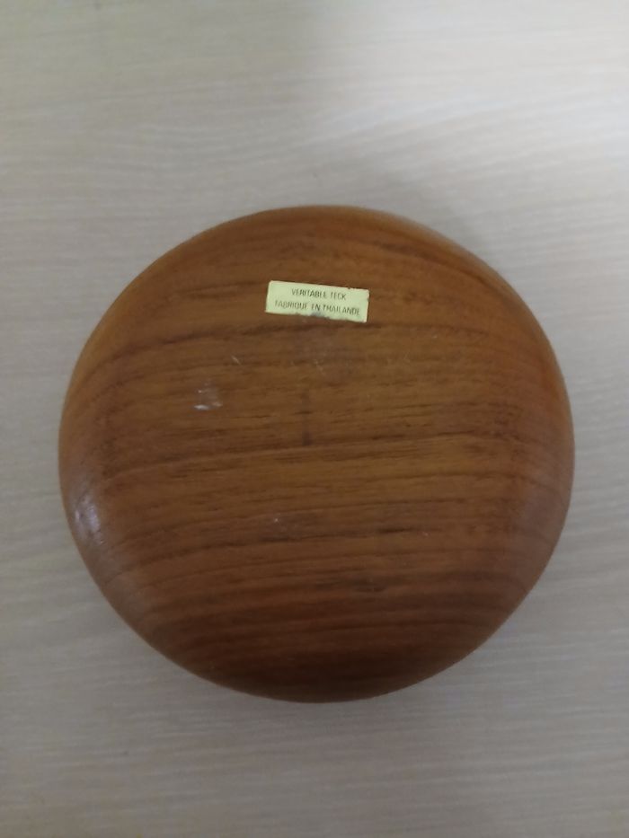 Vide poche en teck fabique en thailande 13x13cm - photo numéro 9