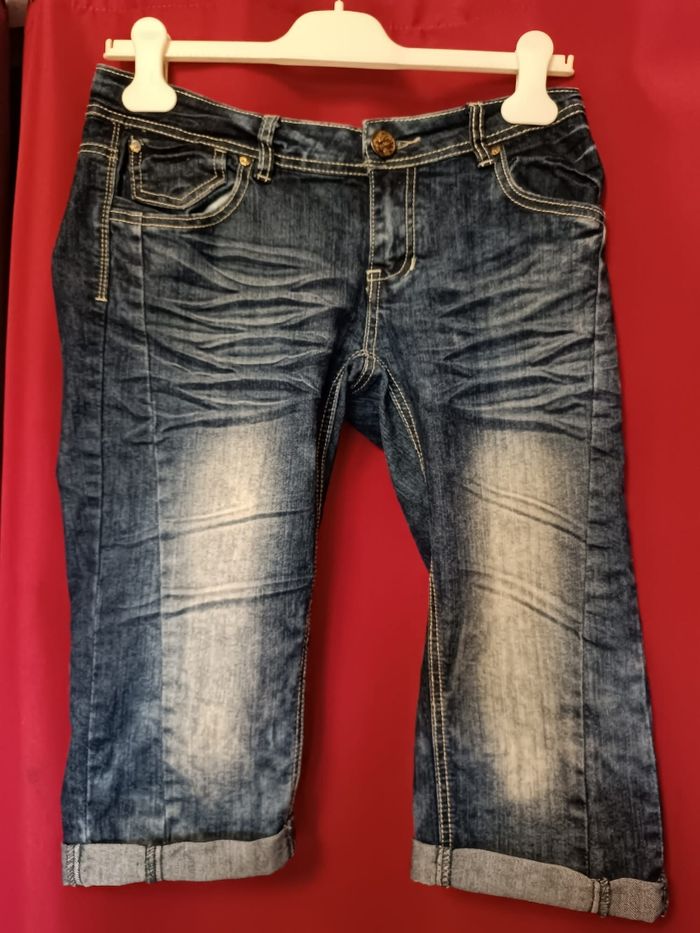Pantacourts jeans délavé 38 - photo numéro 4