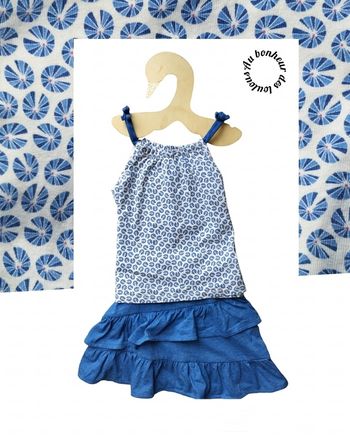 4 ans ensemble été débardeur Okaïdi et jupe kiabi