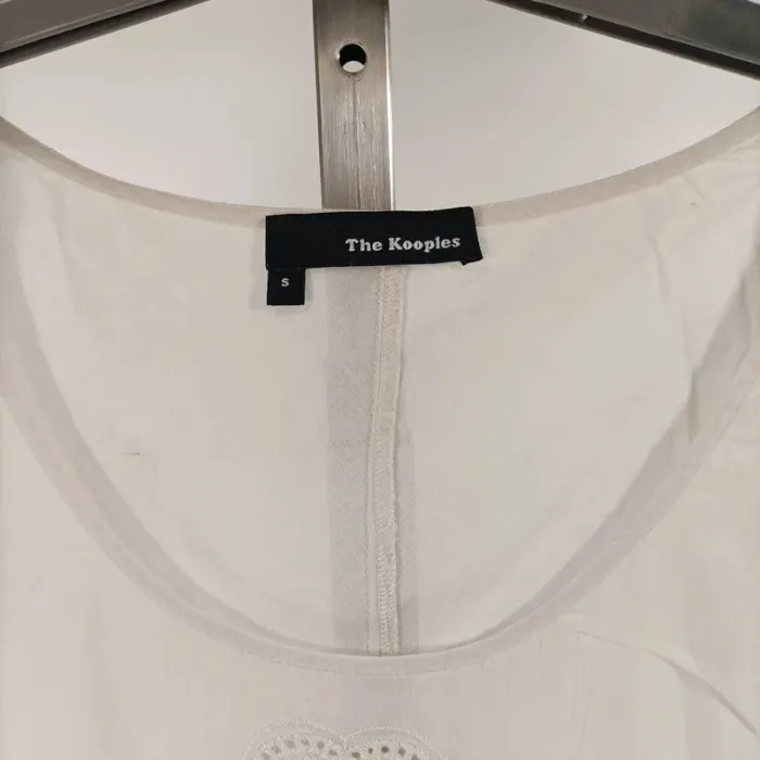 T-shirt brodé The Kooples - 100% coton - Taille S - A163 - photo numéro 3