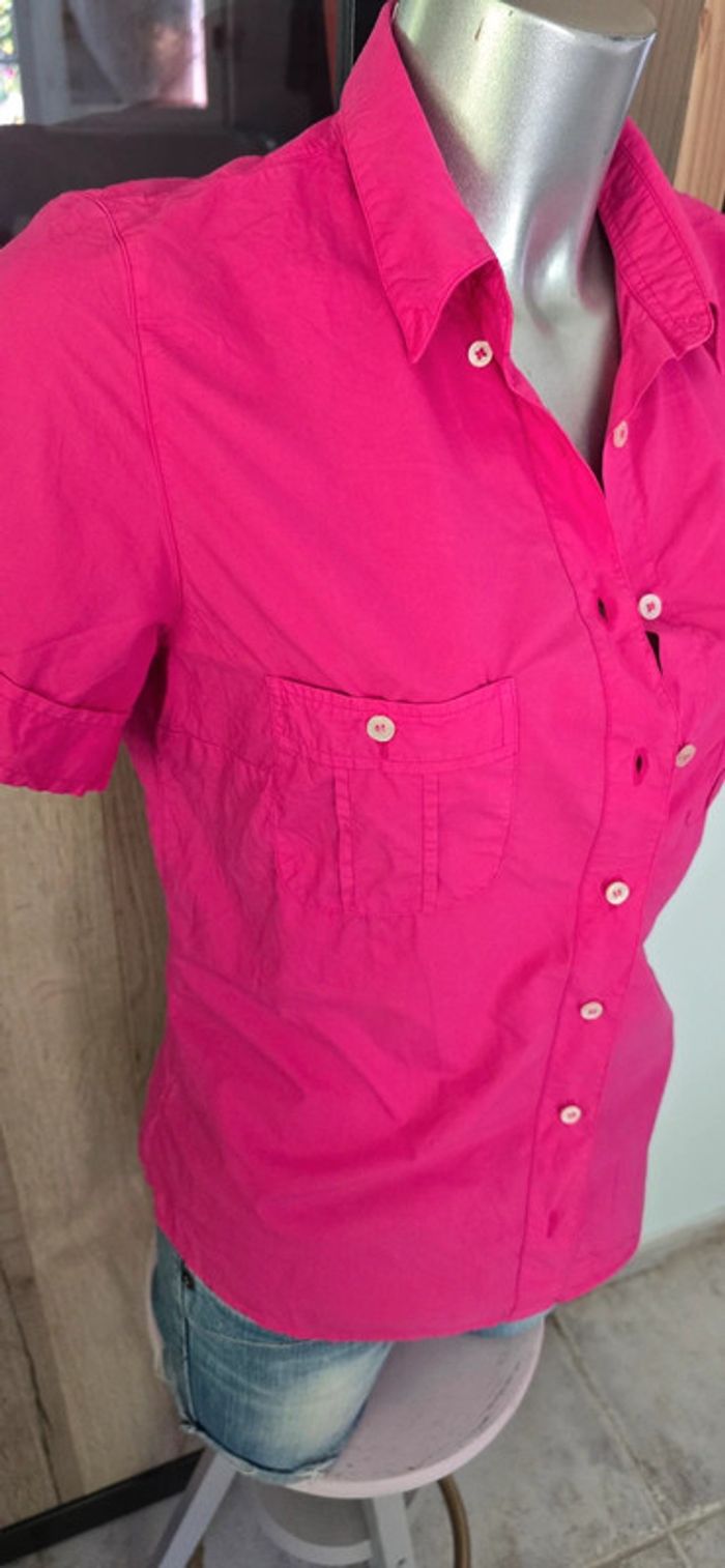 Chemisette Lacoste rose femme Taille 38 - photo numéro 5