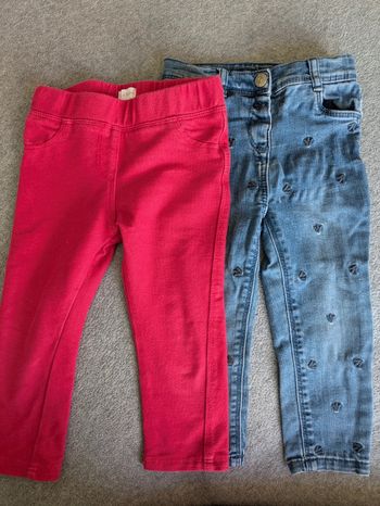 Lot de 2 pantalons bébé fille 18mois