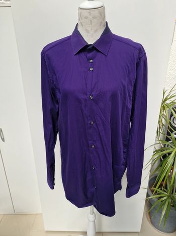Chemise Violet Details Noirs