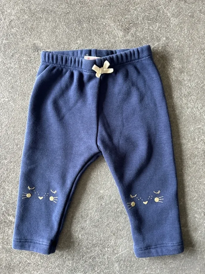 Lot de 2 leggings hiver 9 mois - photo numéro 4
