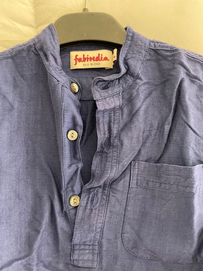 Chemise Fabindia bleu taille 24-36 mois / 92 cm - photo numéro 2