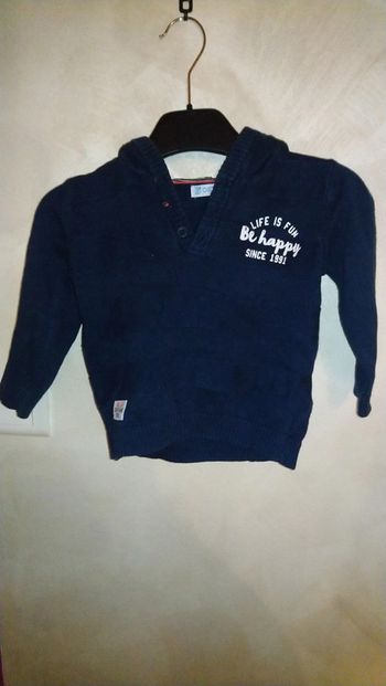 Pull à capuche Gemo 18 mois en très bon état