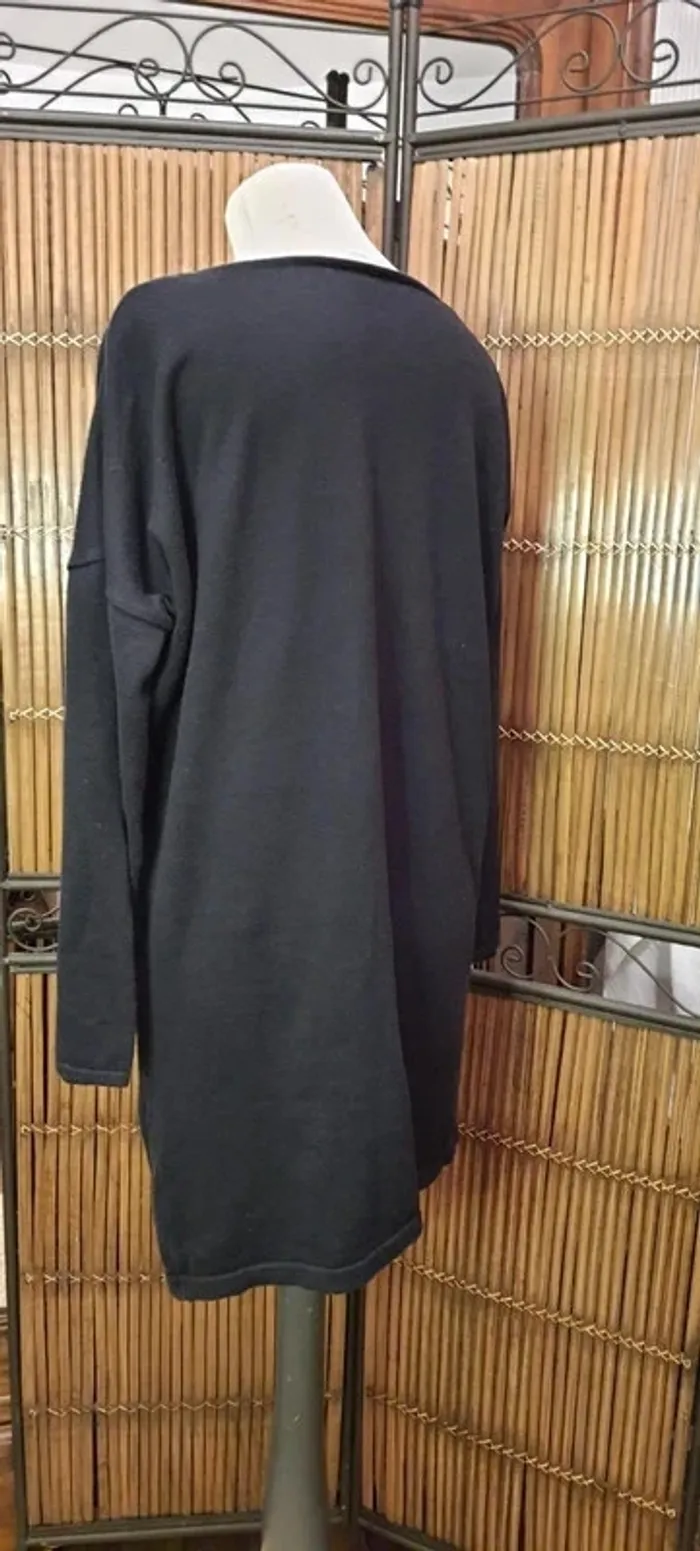 Pull long noir et or femme "Promod" Taille M - photo numéro 3