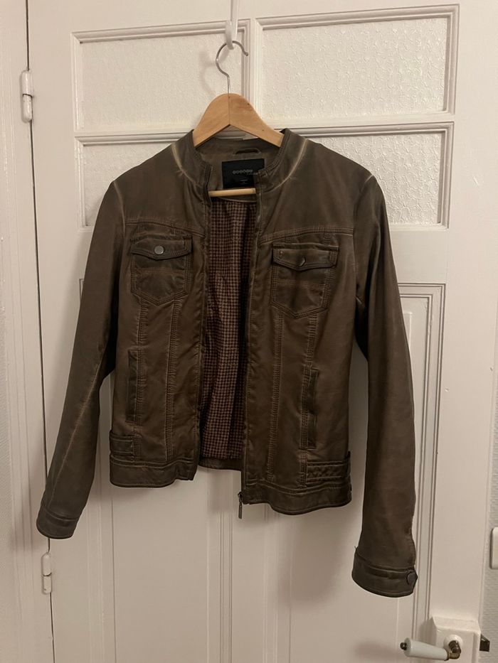 Veste cuir bonobo taille S couleur camel - photo numéro 2