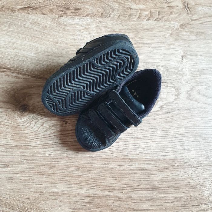 ⭐ Baskets Superstar Adidas en cuir a scratch noir pointure 21 ⭐ - photo numéro 6