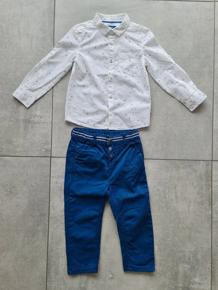 Ensemble chemise retroussable et pantalon 3 ans