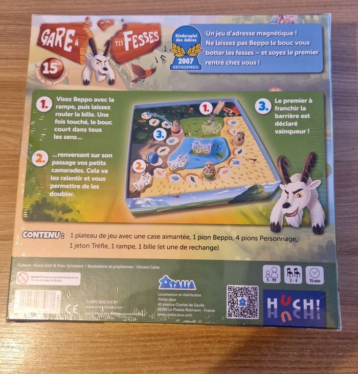 Jeux de société , enfant , jeu d'adresse , gare a ta fesses - photo numéro 2