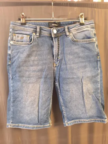 303902 short en jeans bleu garçon 14 ans kaporal
